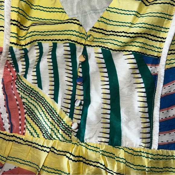 NWT size Med Adorable patchwork style sundress fully lined soft fringe detail - Picture 5 of 11